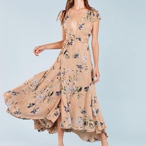 REFORMATION "Laura" Floral Wrap Maxi Dress
